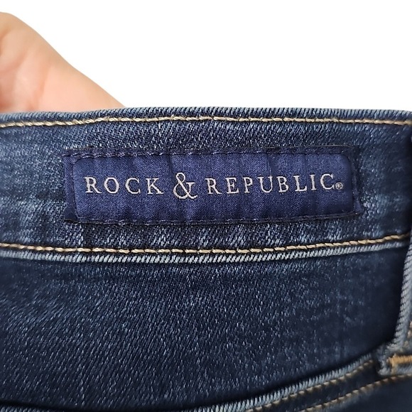 Rock & Republic Darkwash Berlin Skinny Jeans Womens Size 4M Stretch Jean - Picture 4 of 7
